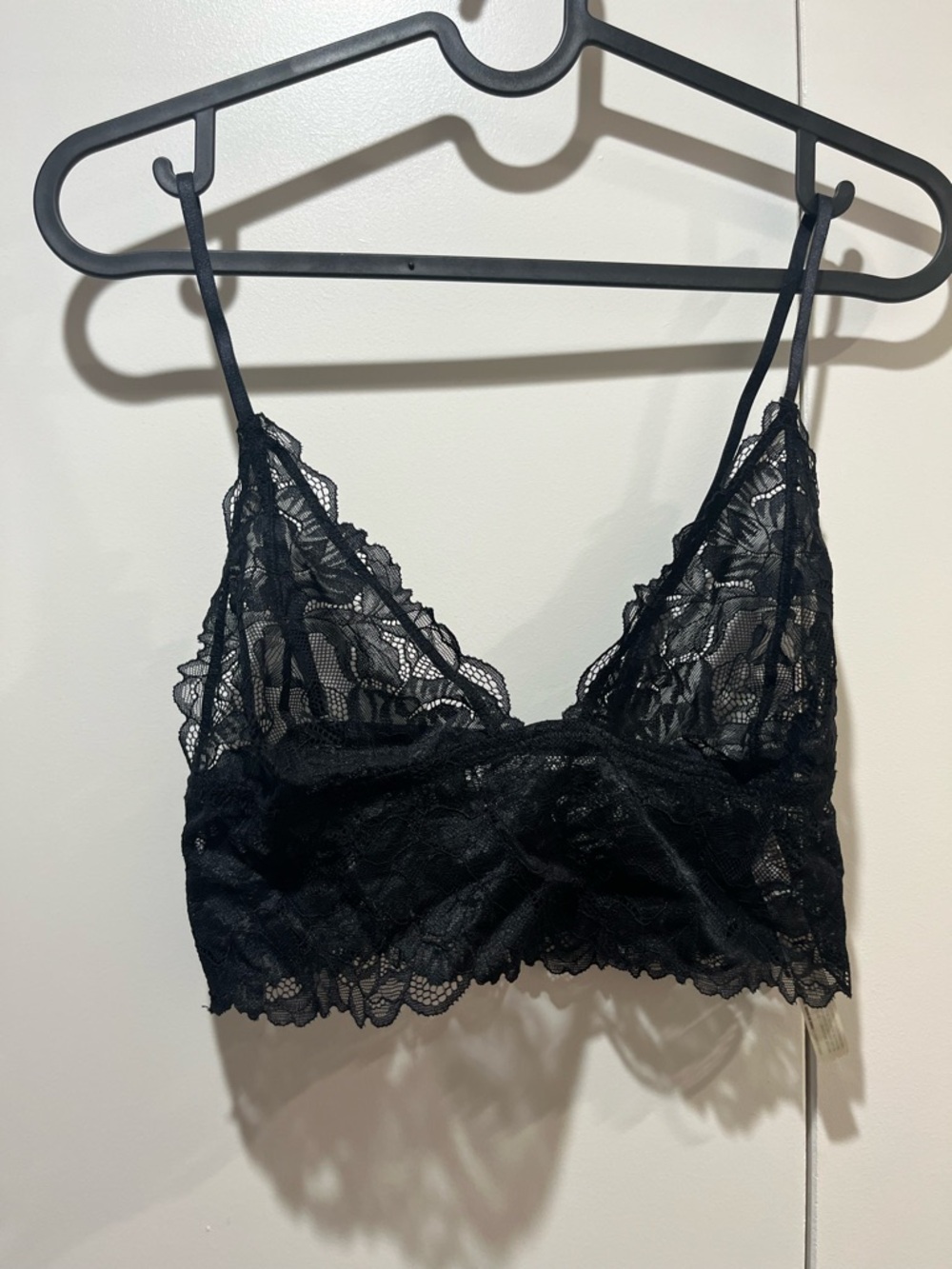 Free People initimately Black Lace Triangle Bralette